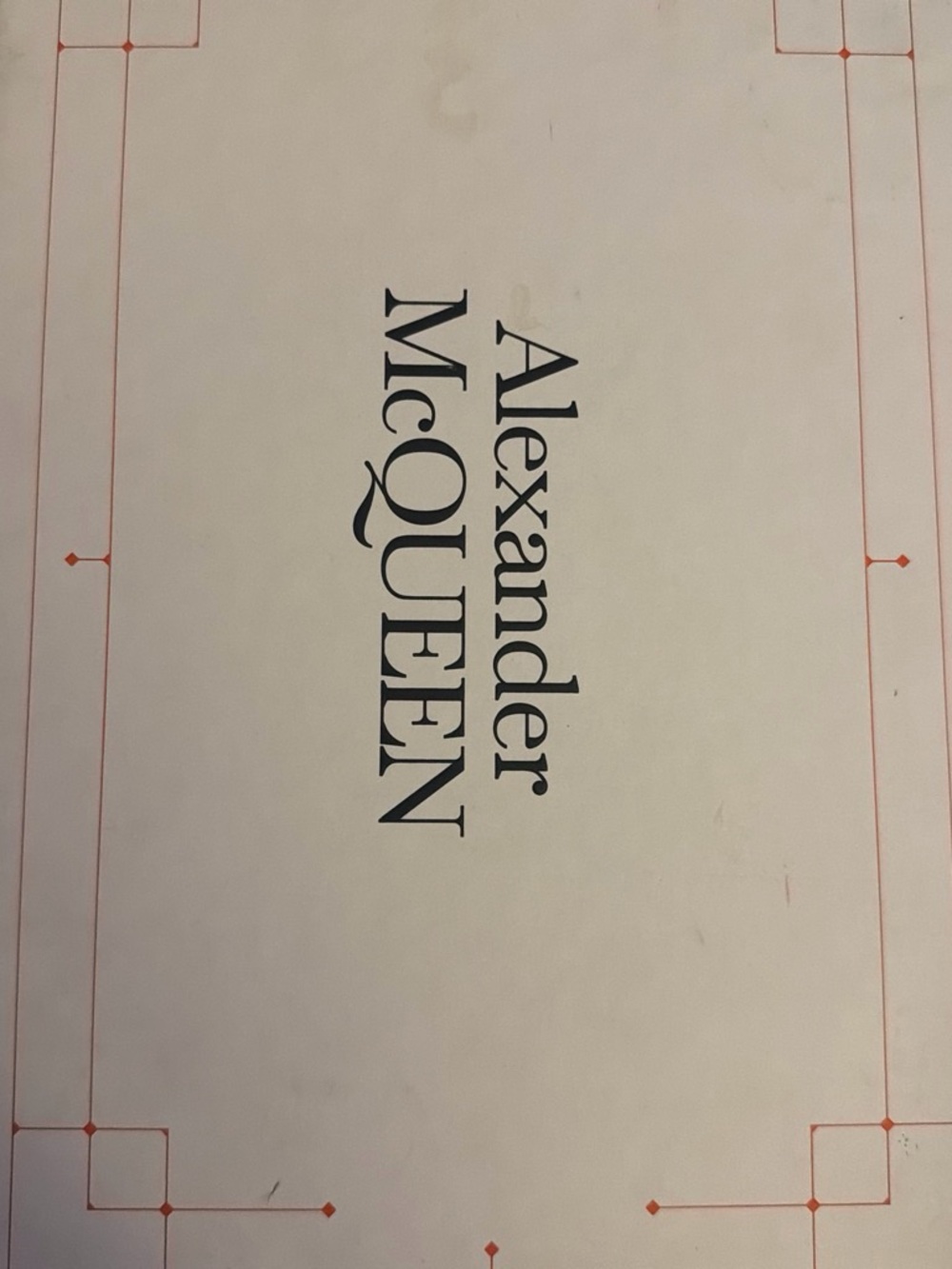 Alexander McQueen White Box with Red Accent Border